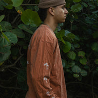 Double Palm Long Sleeve Tee - Rust