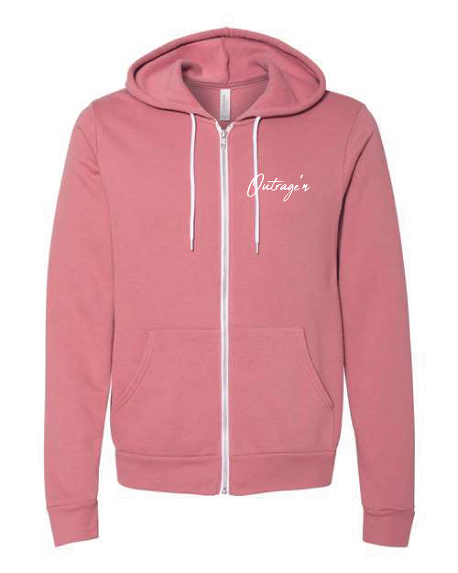 Pink Palm Zip-Up