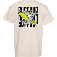 Surfs Up Shark Tee - Vintage White